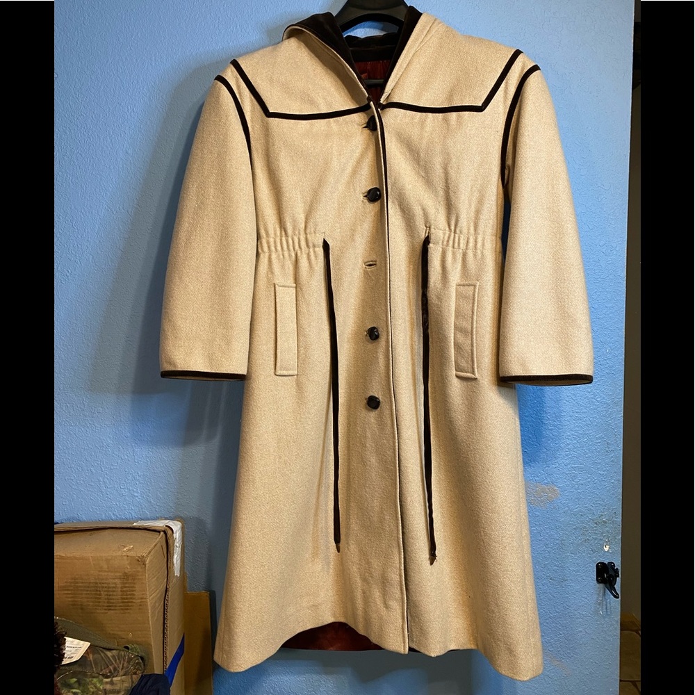 Vintage Youthcraft 1950’s wool and velvet coat